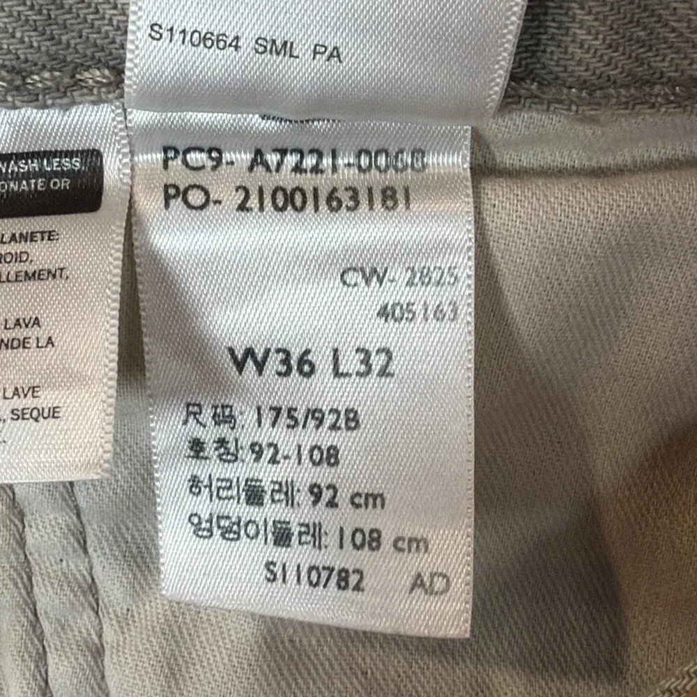 Levi's 565 Men's Loose Straight 36X32 Baggy Wide Leg Gray Wash NWT 100% Cotton